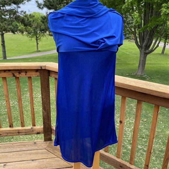 BCBGeneration Asymmetrical Dress One Shoulder Blue - Picture 9 of 13